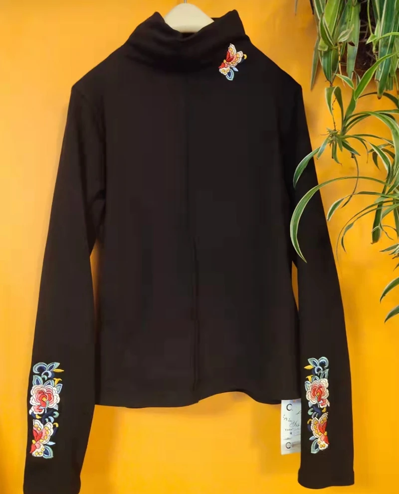 Ele Embroidered Ethnic Sle Women's T-irt Faionable Spring Autumn Cotton Base irt Stand Collar Trendy Chinese Sl...
Ele Embroidered Ethnic Sle Women's T-irt Faionable Spring Autumn Cotton Base irt Stand Collar Trendy Chinese Sl...