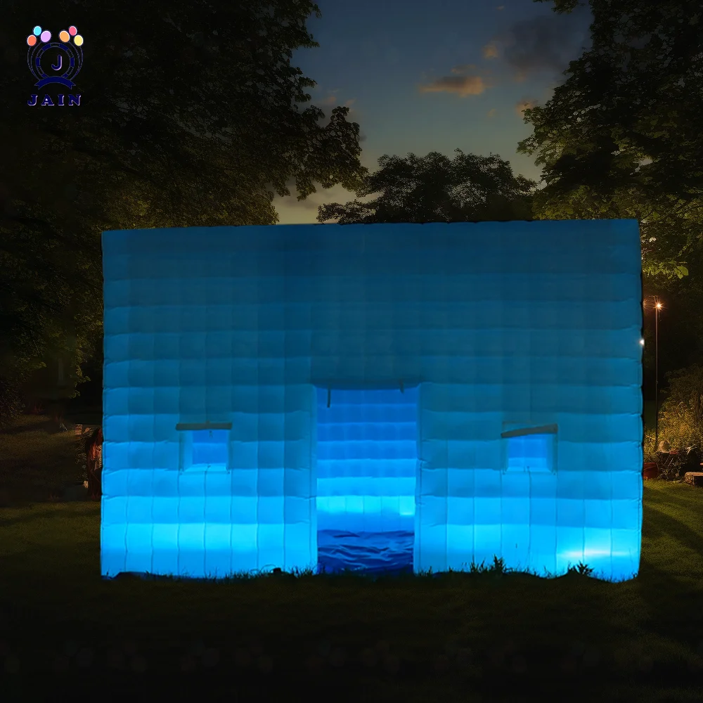 Portable White Inflatable Tent with Colorful LED Lights, Outdoor Tent with Blower for Business and Private Use, 1 Door
Portable White Inflatable Tent with Colorful LED Lights, Outdoor Tent with Blower for Business and Private Use, 1 Door