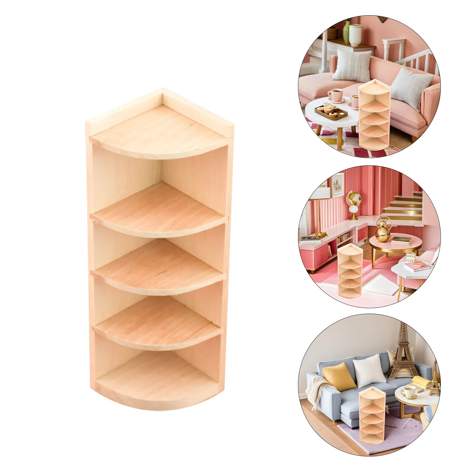 1Pcs Miniature Corner Cabinet Smooth Surface Elegant Design for Mini House Decor Dolly House Accessory Photo Prop Bookcase
1Pcs Miniature Corner Cabinet Smooth Surface Elegant Design for Mini House Decor Dolly House Accessory Photo Prop Bookcase