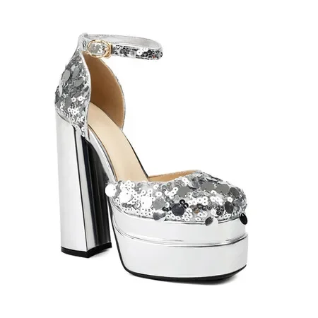 Women's New Spring/Summer Nightclub Genuine Leather Sequin Elastic Waterproof Platform Bag Heel Large High Heel Baotou Sandals
Women's New Spring/Summer Nightclub Genuine Leather Sequin Elastic Waterproof Platform Bag Heel Large High Heel Baotou Sandals
