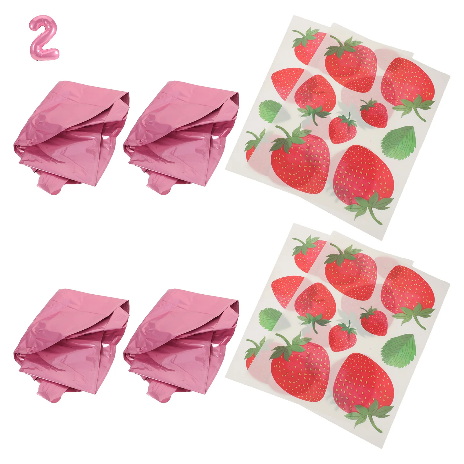 4pcs 32 Inch Strawberry Balloons Foil Mylar Number 2 Large Party Decor For Kids Birthday Celebration Aluminum Balloon Set Jumbo
4pcs 32 Inch Strawberry Balloons Foil Mylar Number 2 Large Party Decor For Kids Birthday Celebration Aluminum Balloon Set Jumbo