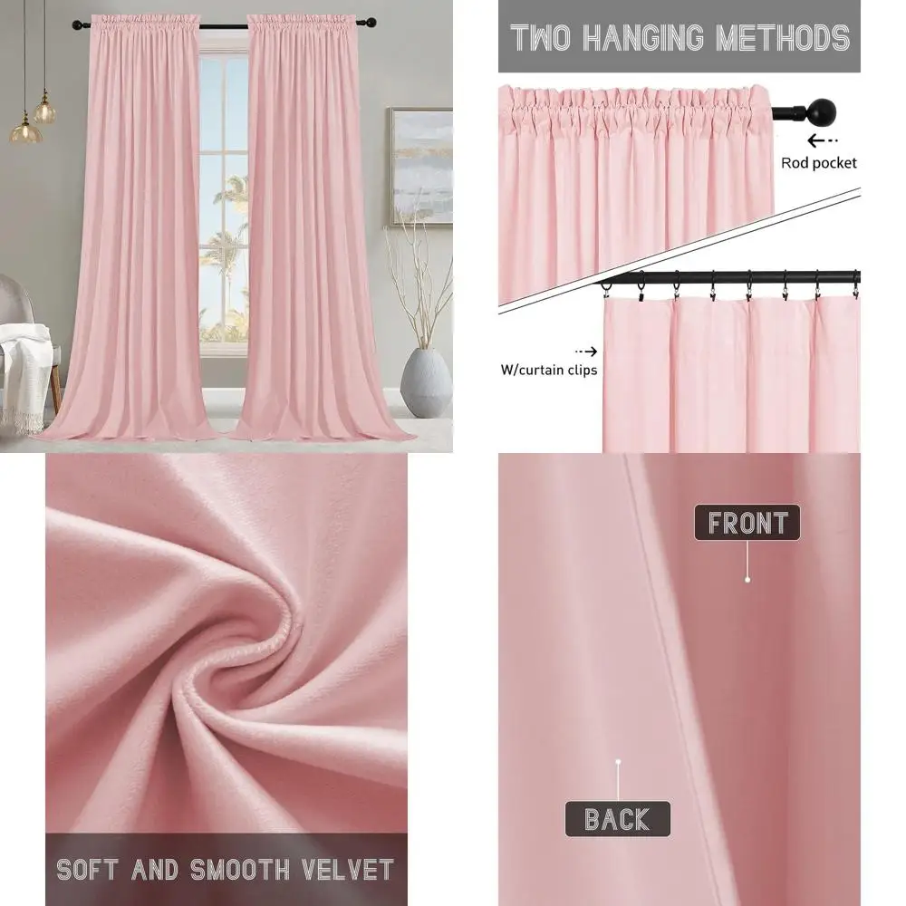 Велюровые теплоизоляционные шторы, 52x108 дюймов, комплект из 2 штук, для спальни и гостиной, обеспечивающие уединение и контроль освещения
Велюровые теплоизоляционные шторы, 52x108 дюймов, комплект из 2 штук, для спальни и гостиной, обеспечивающие уединение и контроль освещения
