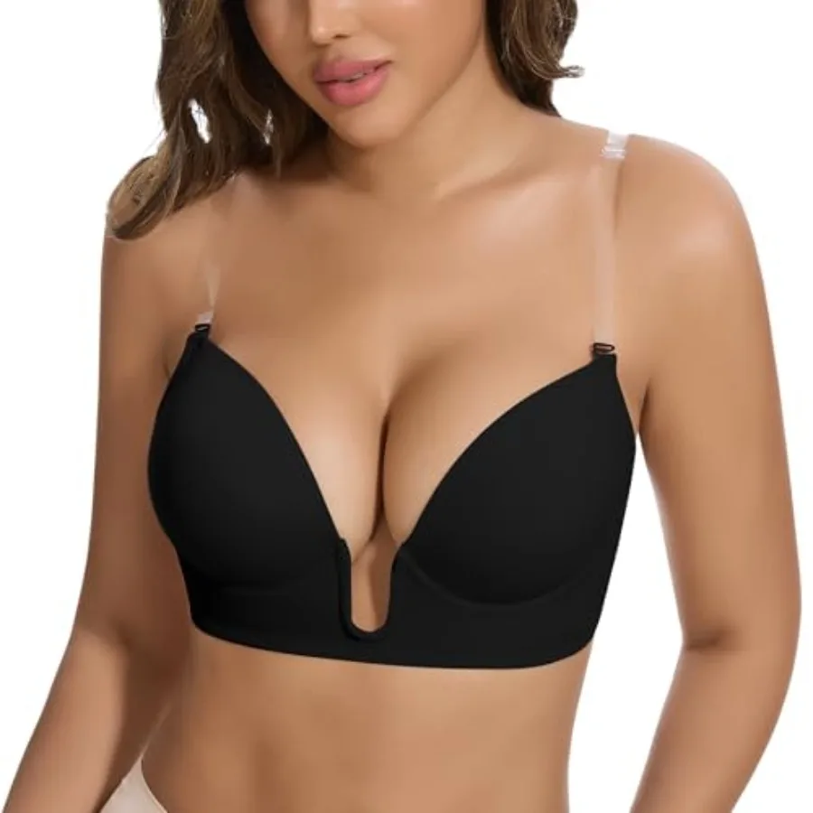 JOYSHAPER Plunge Bras for Women Backless Push Up Bras Low Cut Padded Bras Shaper Convertible with Clear Straps Dress Bra
JOYSHAPER Plunge Bras for Women Backless Push Up Bras Low Cut Padded Bras Shaper Convertible with Clear Straps Dress Bra