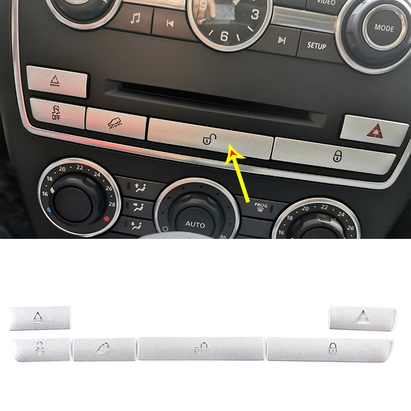 For 2013-2015 Land Rover Freelander 2 aluminum alloy silver car double flash switch control button sticker car accessories
For 2013-2015 Land Rover Freelander 2 aluminum alloy silver car double flash switch control button sticker car accessories