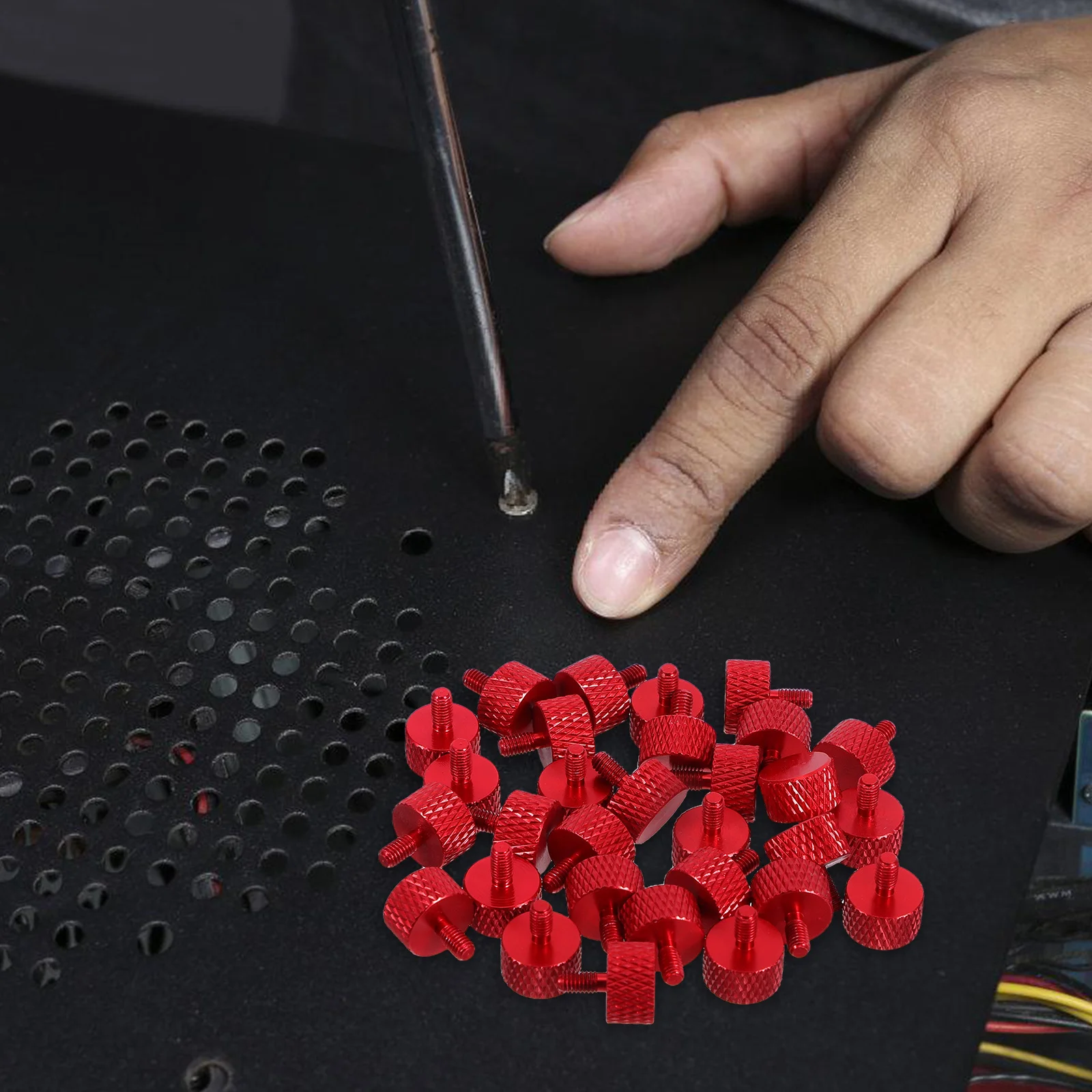 30Pcs Precision Computer Case Screws Aluminum Alloy Antislip Knurled Thumb Screws for DIY Enthusiasts and Professionals
30Pcs Precision Computer Case Screws Aluminum Alloy Antislip Knurled Thumb Screws for DIY Enthusiasts and Professionals