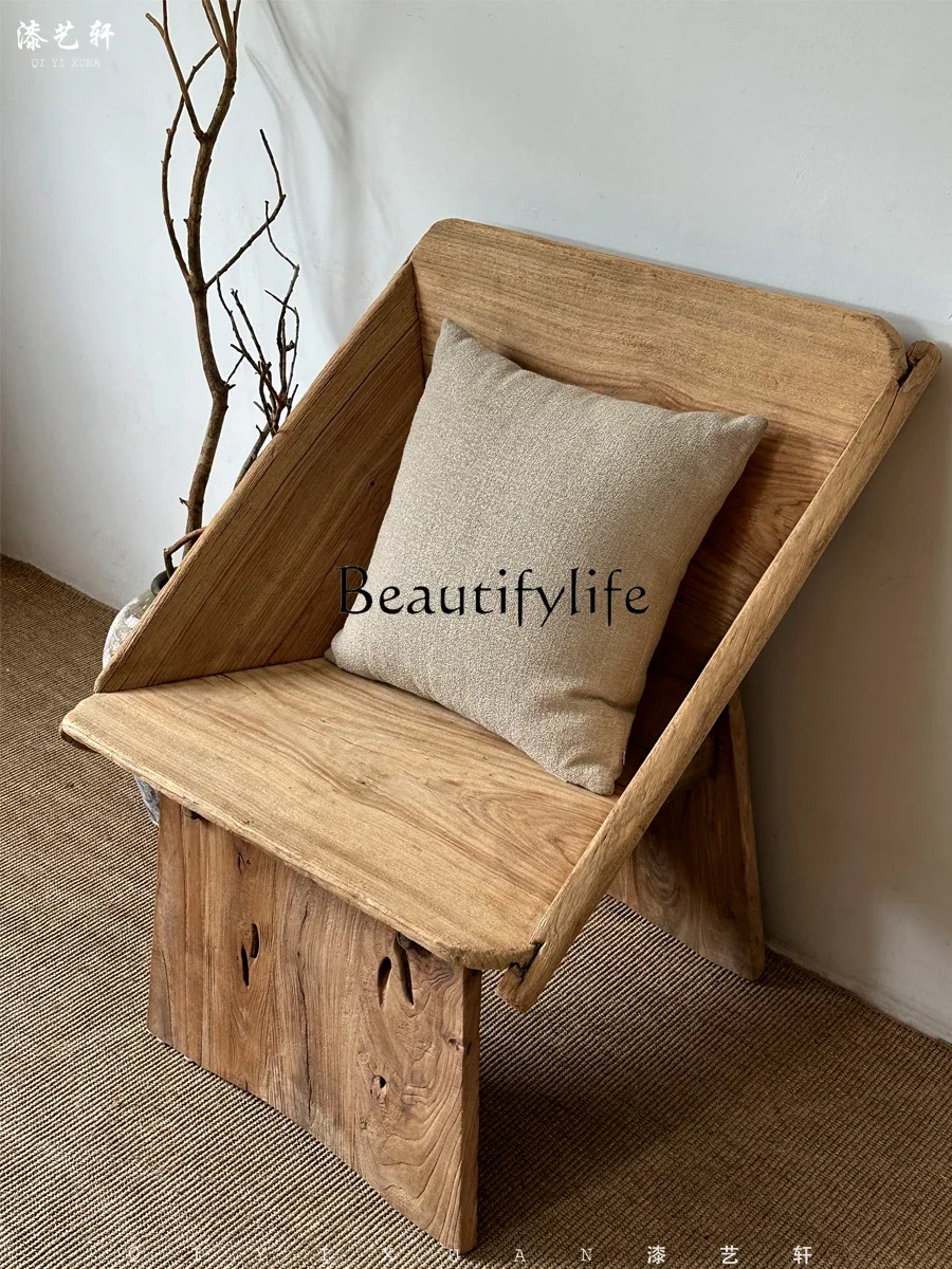 S Sili Style Solid Wood Balcony Solid Wood Single Sofa Old Object Transformation Leisure Chair Old Wooden Recliner
S Sili Style Solid Wood Balcony Solid Wood Single Sofa Old Object Transformation Leisure Chair Old Wooden Recliner