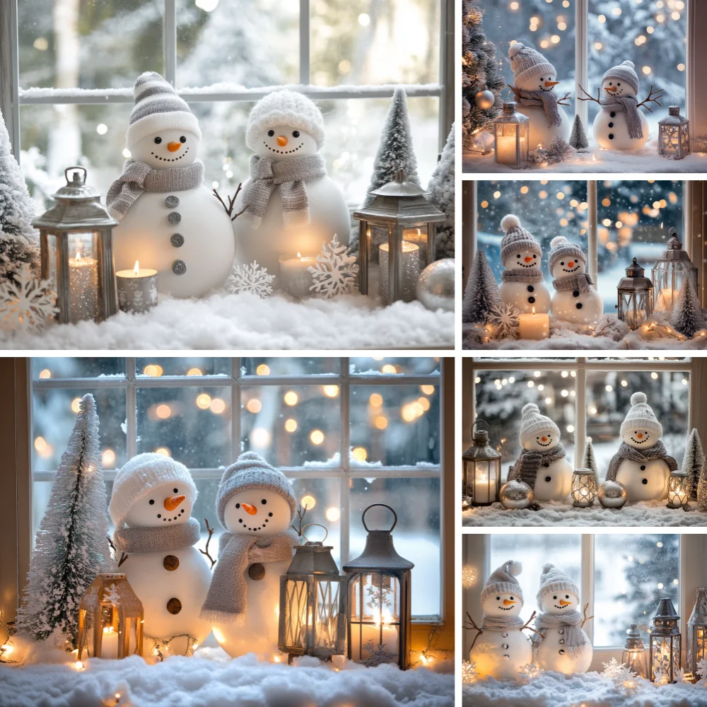 Winter Christmas Photography Backdrop Window Snowman Candle Lantern Pine Tree Decor Background New Year Portrait Photo Studio
Winter Christmas Photography Backdrop Window Snowman Candle Lantern Pine Tree Decor Background New Year Portrait Photo Studio