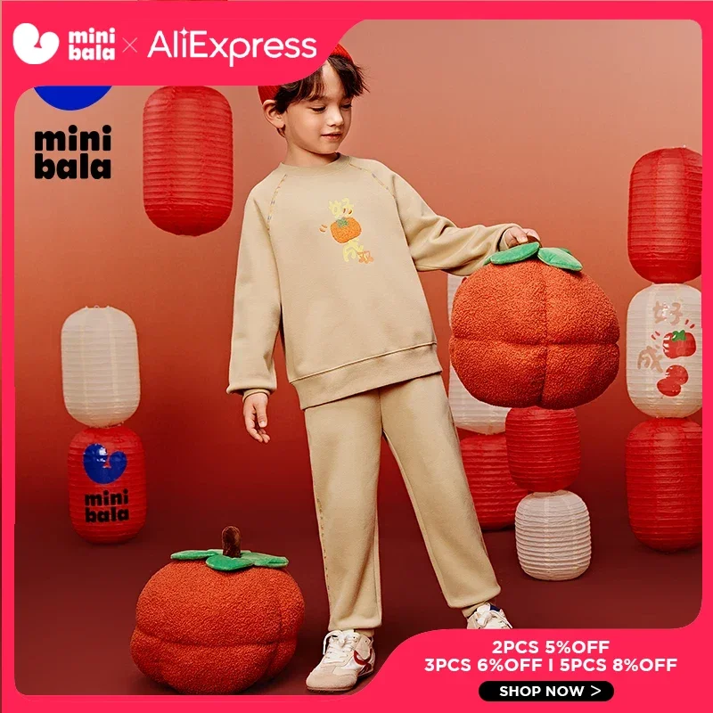 Mini Bala Set for Boys and Girls 2025 Children's Winter Red Fleece-lined Hoodie and Long Trousers Two-piece Set Thickened
Mini Bala Set for Boys and Girls 2025 Children's Winter Red Fleece-lined Hoodie and Long Trousers Two-piece Set Thickened