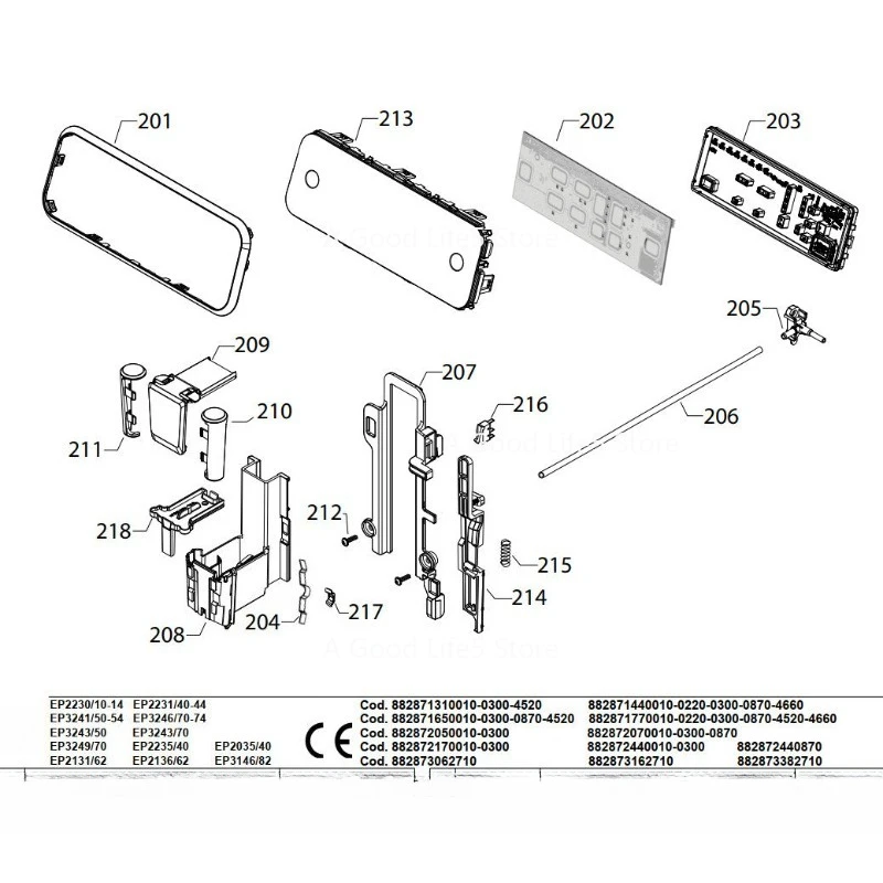 Suitable for Coffee Machine EP3146 3246 3246 3221 Control Board Display Board Accessories
Suitable for Coffee Machine EP3146 3246 3246 3221 Control Board Display Board Accessories