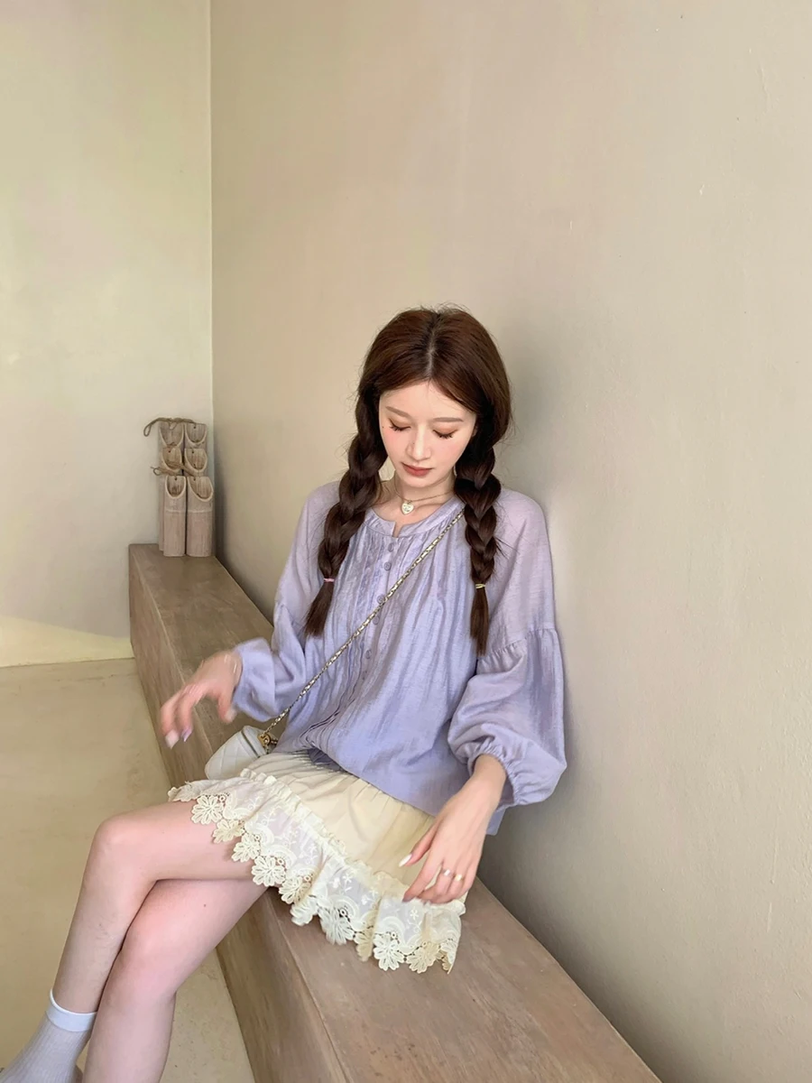 Ele Cotton Linen Stripe irt Women's Holiday Faionable irt Yangyang YANUOYU ape Frame Commute Sle Loose Fit
Ele Cotton Linen Stripe irt Women's Holiday Faionable irt Yangyang YANUOYU ape Frame Commute Sle Loose Fit