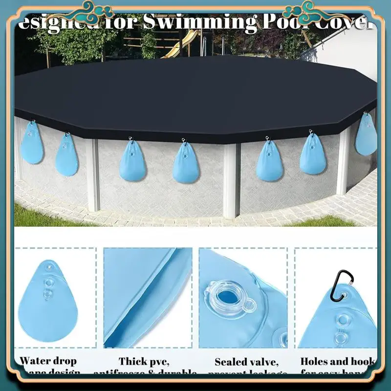 Новейшие гири для покрытия бассейна с крючками, герметичная подвесная сумка для покрытия бассейна для надземного покрытия бассейна
Новейшие гири для покрытия бассейна с крючками, герметичная подвесная сумка для покрытия бассейна для надземного покрытия бассейна