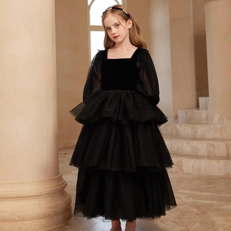 Children's dress 2025 black evening dress skirt girls banquet temperament light luxury niche French little girl high sense
Children's dress 2025 black evening dress skirt girls banquet temperament light luxury niche French little girl high sense