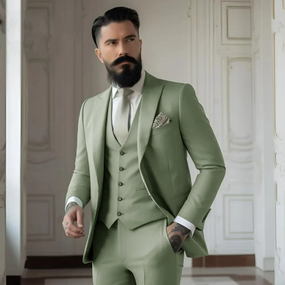 Men's Full Three-piece Single-breasted Elegant Fashion Slim Design Comfortable Commuter Wedding Dress Custom Man Suit for Men
Men's Full Three-piece Single-breasted Elegant Fashion Slim Design Comfortable Commuter Wedding Dress Custom Man Suit for Men