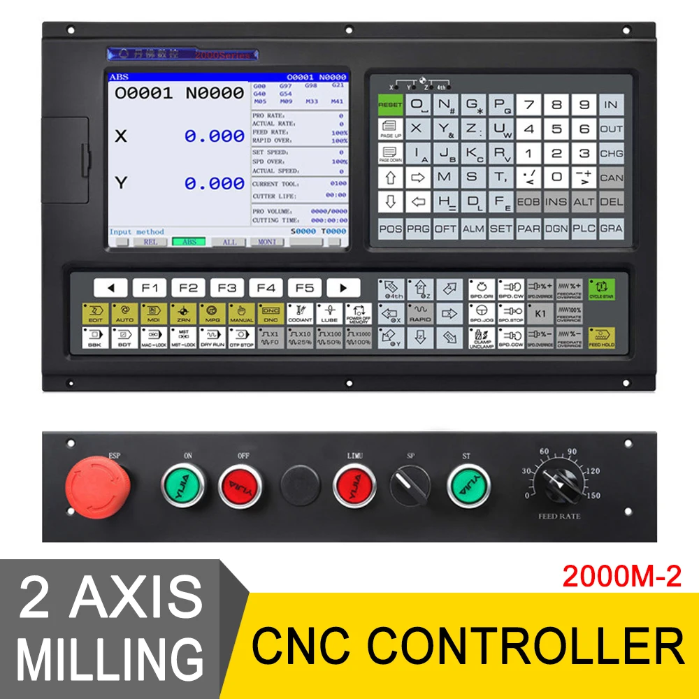 CNC Controller 2 Axis Milling Machine Control System Kit Supports PLC Similar To GSK CNC Control Panel
CNC Controller 2 Axis Milling Machine Control System Kit Supports PLC Similar To GSK CNC Control Panel