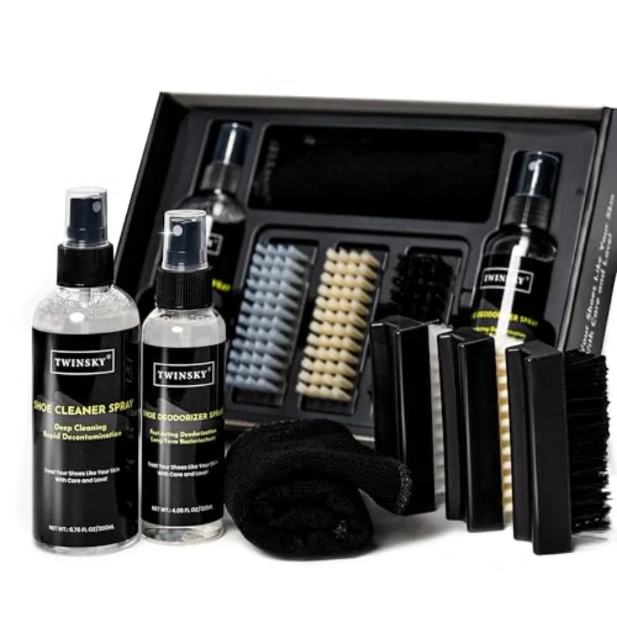 6-in-1 Shoe Cleaning Kit, Compatible with Birkenstock, with Plant-Based Foam, Deodorizing Spray, 3 Brushes and Microfiber Towel
6-in-1 Shoe Cleaning Kit, Compatible with Birkenstock, with Plant-Based Foam, Deodorizing Spray, 3 Brushes and Microfiber Towel