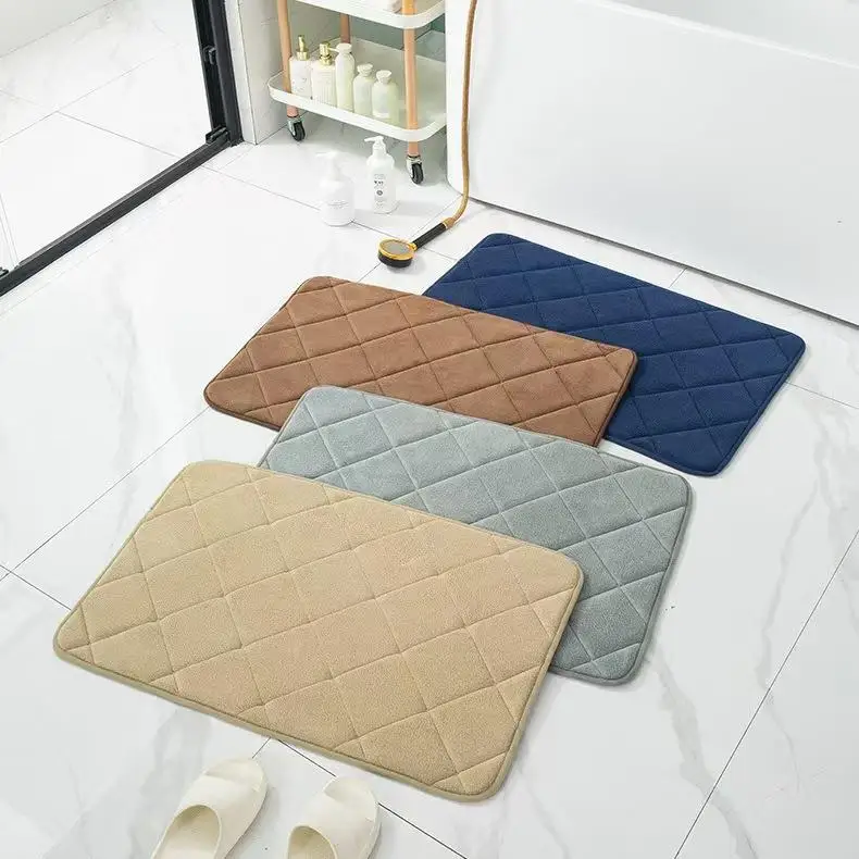 Quick Dry Anti Slip Bathroom Floor Mat Sponge Material Flower Pressed Design Indoor Entrance Door Mat Polyester Rectangle Rug
Quick Dry Anti Slip Bathroom Floor Mat Sponge Material Flower Pressed Design Indoor Entrance Door Mat Polyester Rectangle Rug