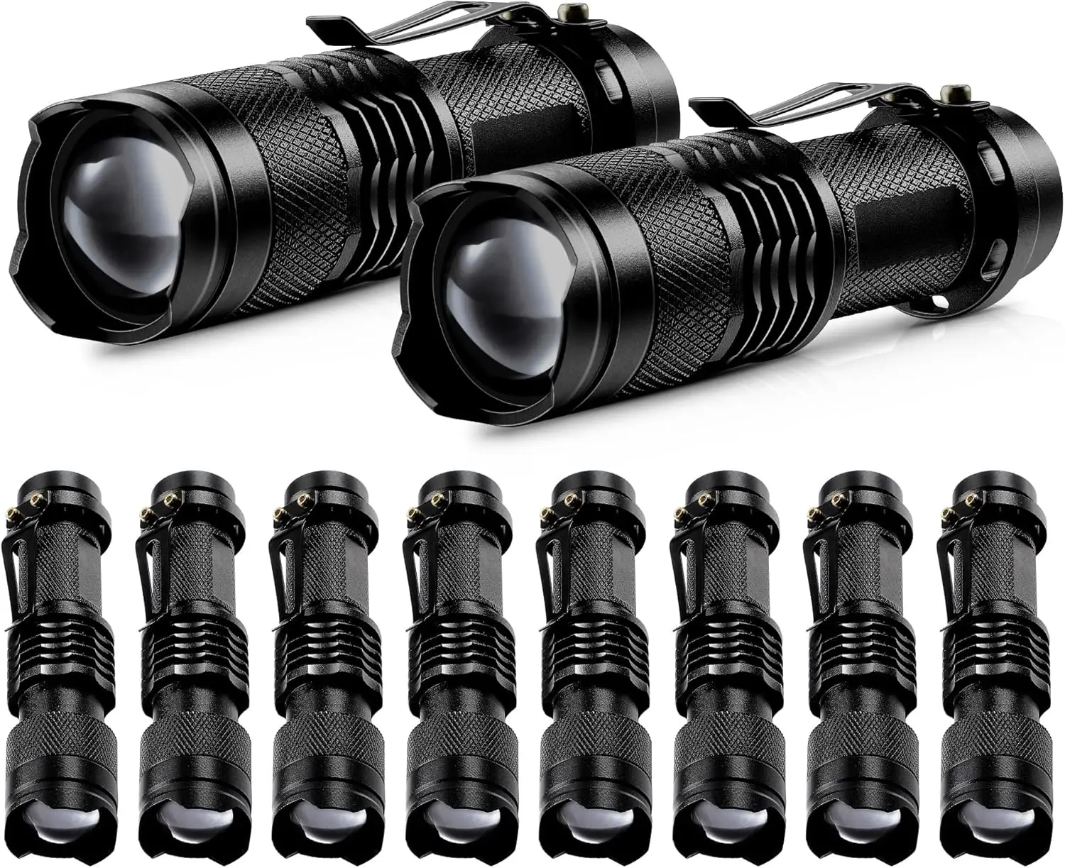 Мини-светодиодный фонарик, 10 шт., 3 режима, регулируемый, зажим для ремня — черный, белый свет
Мини-светодиодный фонарик, 10 шт., 3 режима, регулируемый, зажим для ремня — черный, белый свет