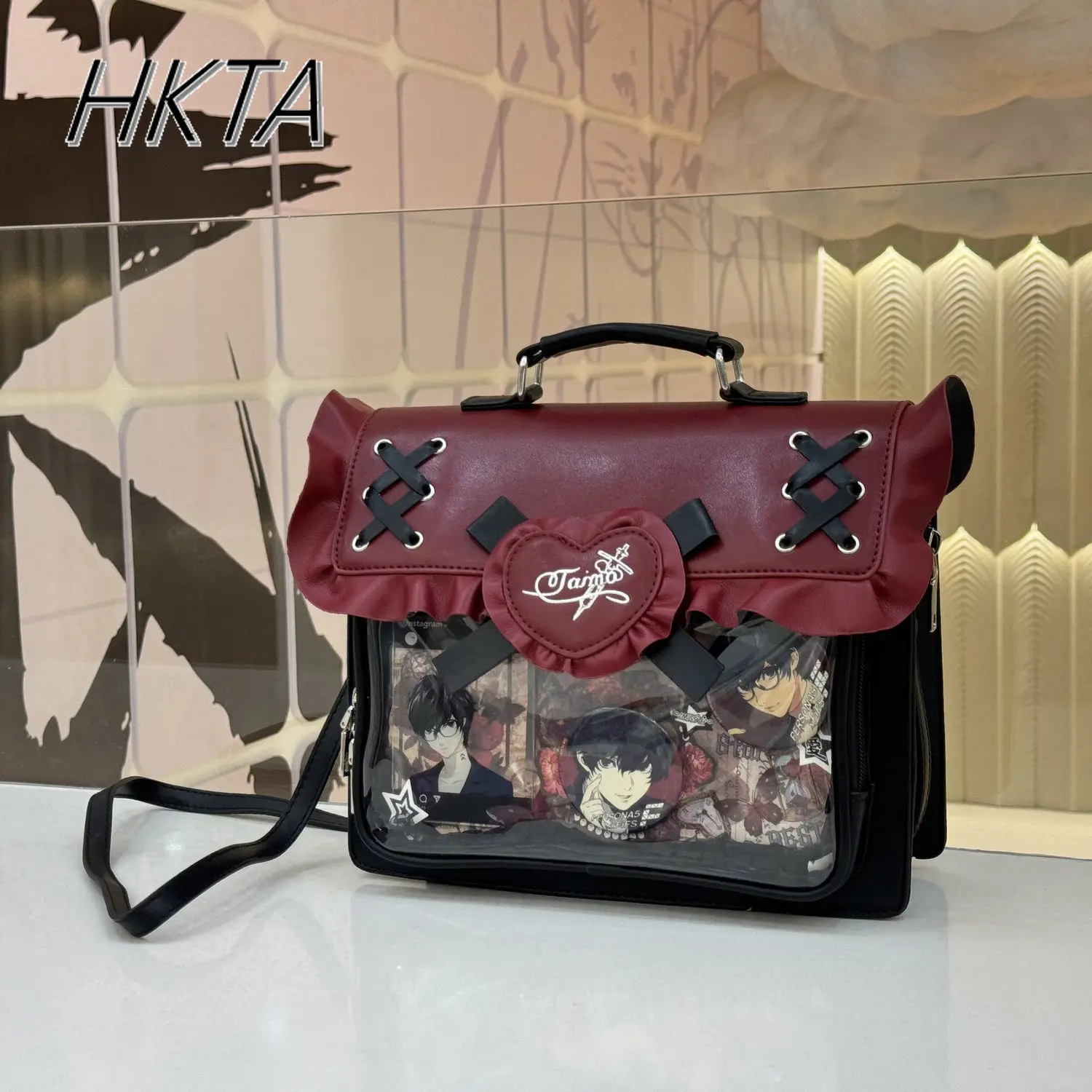 Lolita Original Pain Bag Single Shoulder Crossbody Purple Two-dimensional Commuter Student Transparent Bag Japanese Jk Backpack
Lolita Original Pain Bag Single Shoulder Crossbody Purple Two-dimensional Commuter Student Transparent Bag Japanese Jk Backpack