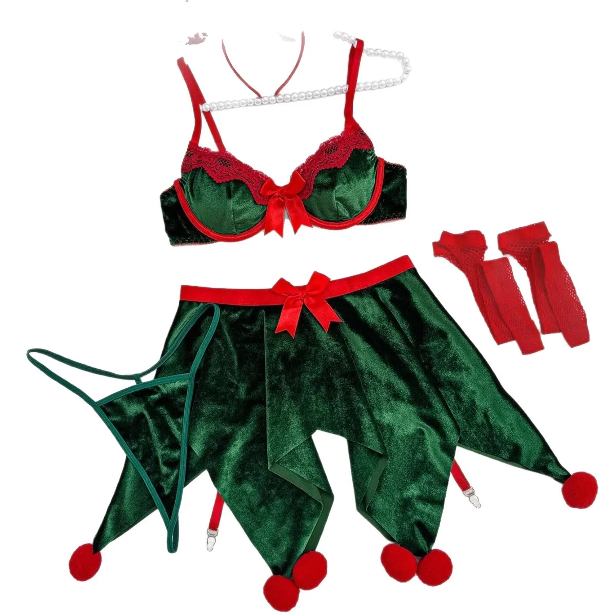New Women's Sexy Two Pieces ChriStmas Party Cosplay Lingerie Dress Large Lady Plus Size Dress Up Party Costumes XXL Fliter Wear
New Women's Sexy Two Pieces ChriStmas Party Cosplay Lingerie Dress Large Lady Plus Size Dress Up Party Costumes XXL Fliter Wear