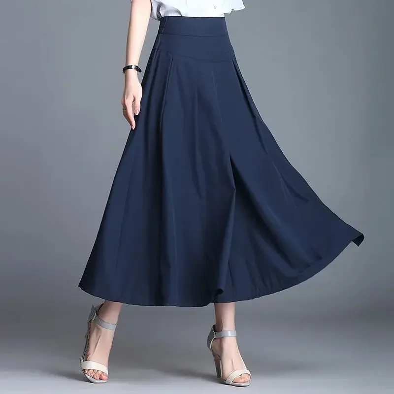 Women Clothes Korean Fashion High Waist Elegant Wide Leg Pants Office Lady Solid Loose Pockets Skirt Trousers Pantalones Z874
Women Clothes Korean Fashion High Waist Elegant Wide Leg Pants Office Lady Solid Loose Pockets Skirt Trousers Pantalones Z874