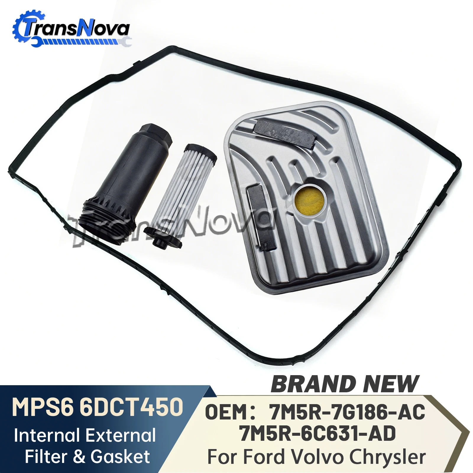 TransNova MPS6 6DCT450 Transmission Oil Filter Gearbox Pan Gasket Kit 7M5R-7G186-AC 7M5R-6C631-AD For Ford FOCUS Volvo Chrysler
TransNova MPS6 6DCT450 Transmission Oil Filter Gearbox Pan Gasket Kit 7M5R-7G186-AC 7M5R-6C631-AD For Ford FOCUS Volvo Chrysler