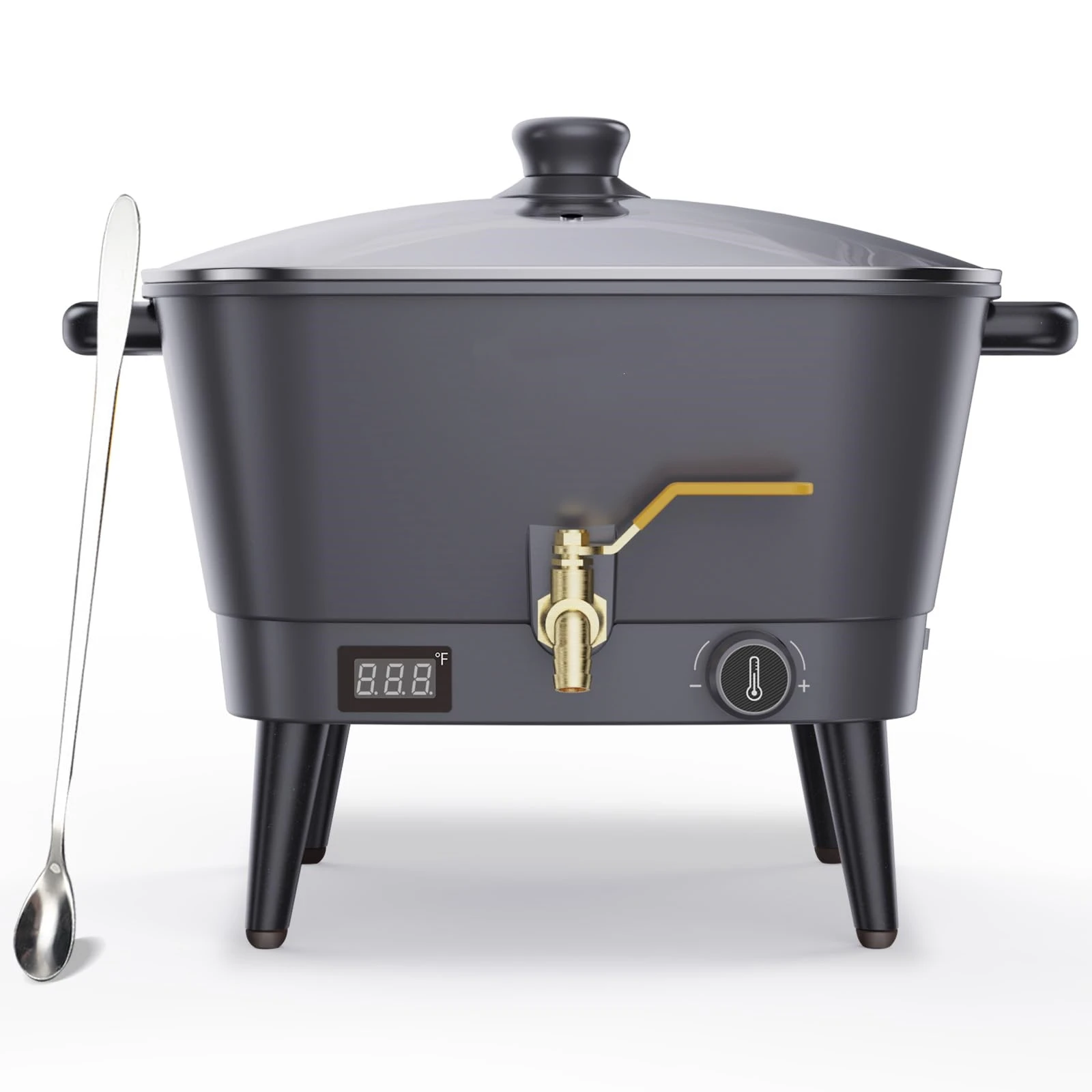 Candle Making Wax Melter, Electric Non-Stick Wax Melter with Heat-Resistant Handle and Brass Nozzle, Temperature Control (Black)
Candle Making Wax Melter, Electric Non-Stick Wax Melter with Heat-Resistant Handle and Brass Nozzle, Temperature Control (Black)