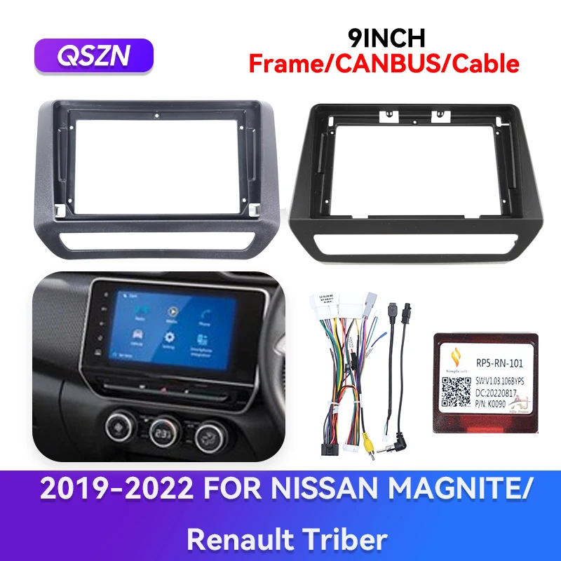 QSZN 2019-2022 FOR NISSAN MAGNITE/Renault Triber Car Radio Fascias Panel Multimedia Player Frame Cable Wiring Canbus Connector
QSZN 2019-2022 FOR NISSAN MAGNITE/Renault Triber Car Radio Fascias Panel Multimedia Player Frame Cable Wiring Canbus Connector