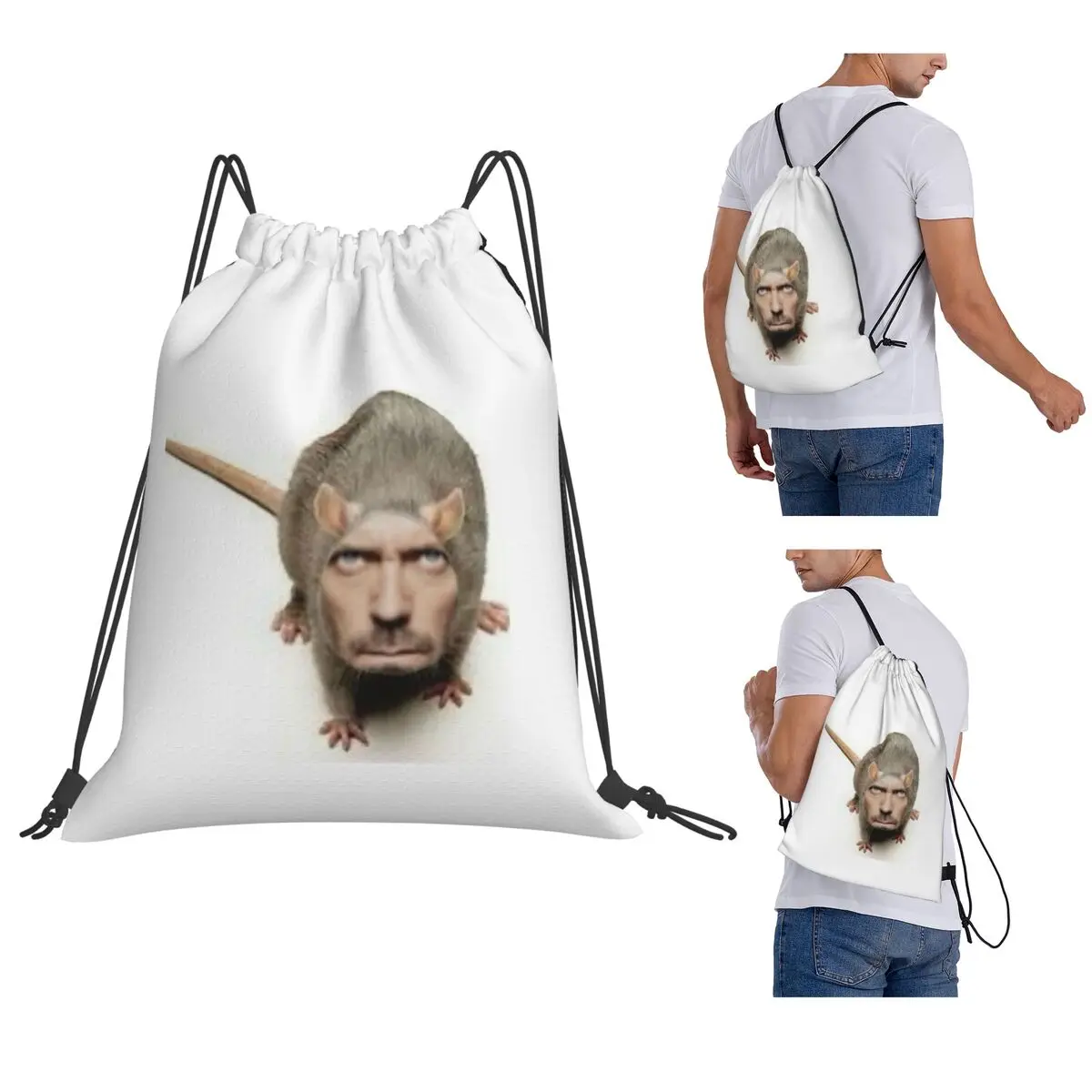 Low Quality Dr House Rat Backpacks Multi-function Drawstring Bags Sundries Bag Book Bags for Travel Students
Low Quality Dr House Rat Backpacks Multi-function Drawstring Bags Sundries Bag Book Bags for Travel Students