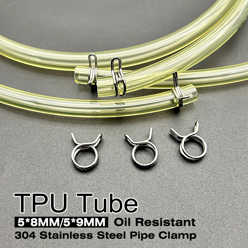 ID5*OD8/ID5*OD9mm TPU tube with 304 stainless steel pipe clamp oil/corrosion resistant and rust proof pipeline fixing parts
ID5*OD8/ID5*OD9mm TPU tube with 304 stainless steel pipe clamp oil/corrosion resistant and rust proof pipeline fixing parts