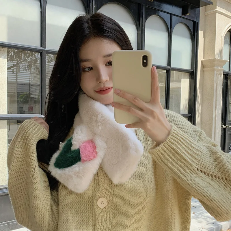 New Cute Floral Faux Rabbit Fur Cross Scarf Korean Ins Style Elegant Fashionable Winter Gift for Christmas Gifts for Couples
New Cute Floral Faux Rabbit Fur Cross Scarf Korean Ins Style Elegant Fashionable Winter Gift for Christmas Gifts for Couples