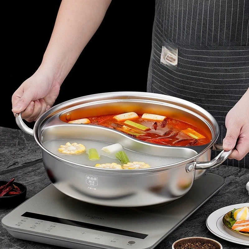 LTT stainless steel half-and-half duck pot for household and commercial hot pot induction cooker gas stove
LTT stainless steel half-and-half duck pot for household and commercial hot pot induction cooker gas stove