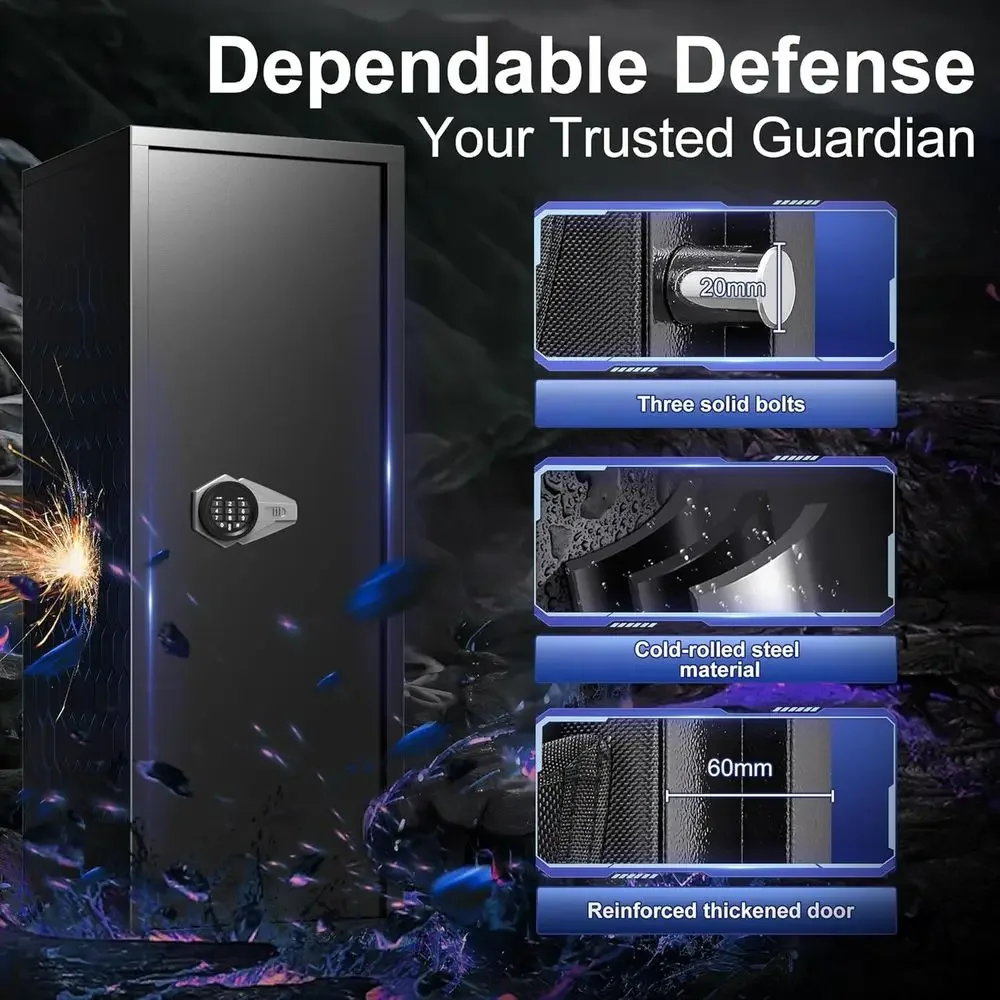 Fireproof Safe Quick Access 8-10 Rifle Capacity with Dual Alarm Mute Option Adjustable Shelves Pistol Storage for Firearms
Fireproof Safe Quick Access 8-10 Rifle Capacity with Dual Alarm Mute Option Adjustable Shelves Pistol Storage for Firearms
