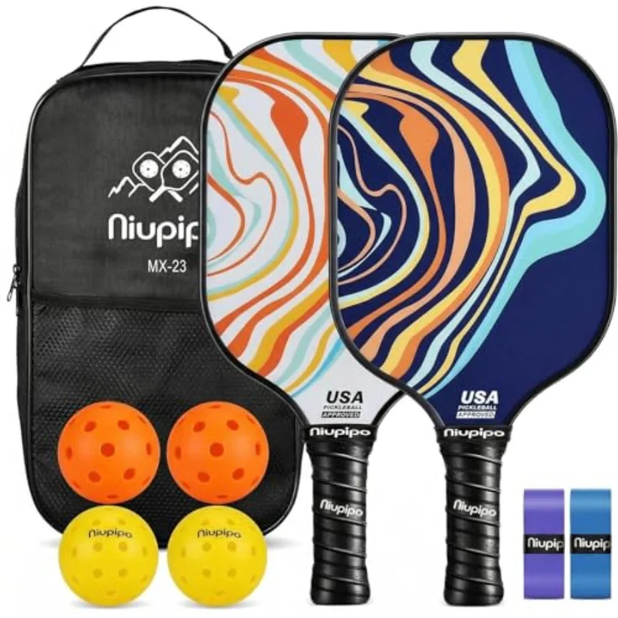 Pickleball Paddles Set of 2 or 4 USAPA Approved Fiberglass Pickleball Paddle Set with Balls and Bag Polypropylene Honeycomb Cor
Pickleball Paddles Set of 2 or 4 USAPA Approved Fiberglass Pickleball Paddle Set with Balls and Bag Polypropylene Honeycomb Cor
