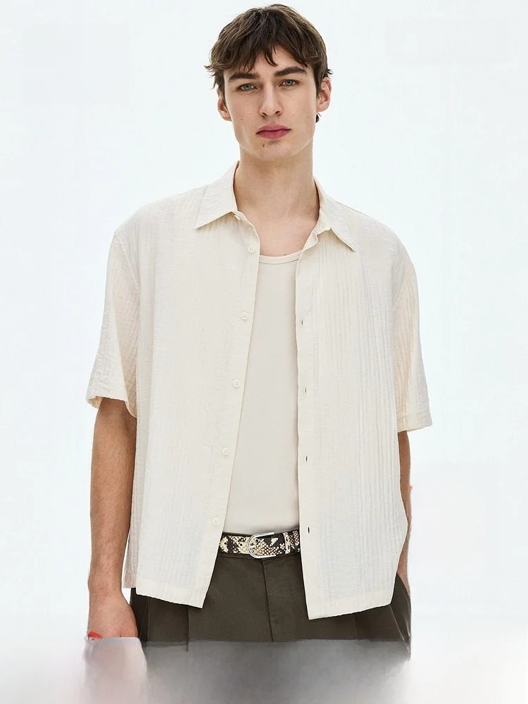 H&M Men's Casual Business Shirt Summer 2026 Texture Fashionable Personality Standard Fit Short Sleeve Button up Shirt
H&M Men's Casual Business Shirt Summer 2026 Texture Fashionable Personality Standard Fit Short Sleeve Button up Shirt