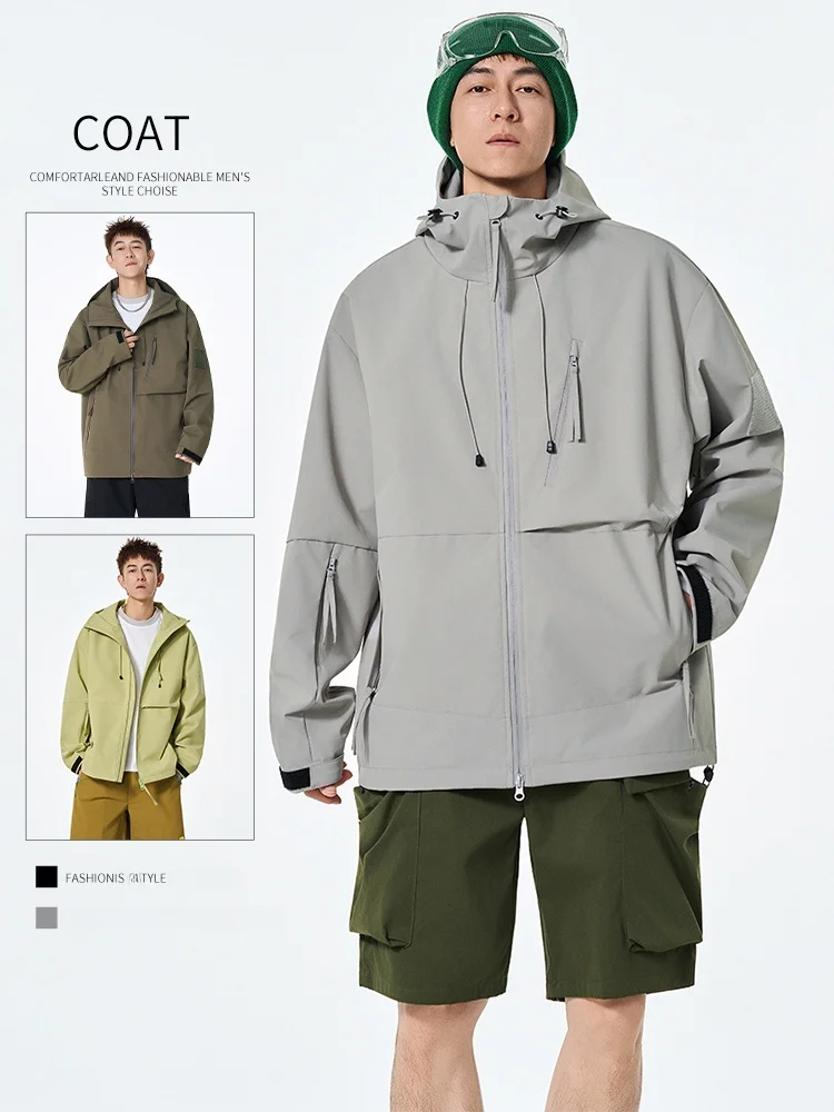 Модная ветрозащитная куртка с капюшоном для активного отдыха, свободного кроя, универсальная, парная, верхняя одежда из полиэстера с длинными рукавами
Модная ветрозащитная куртка с капюшоном для активного отдыха, свободного кроя, универсальная, парная, верхняя одежда из полиэстера с длинными рукавами