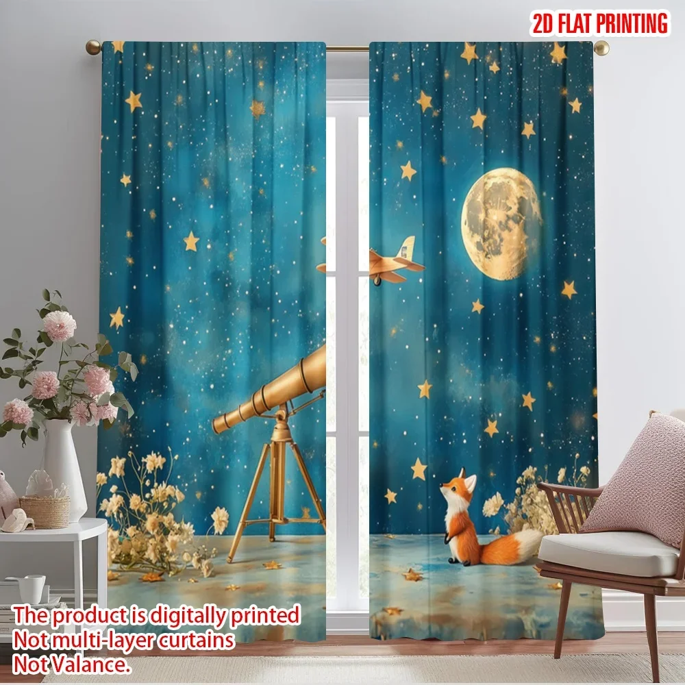 2pcs,2D plane printing Pattern Curtains Starry Adventure Durable 100% Polyester Fabric (without rod) Gifts for Living Room,
2pcs,2D plane printing Pattern Curtains Starry Adventure Durable 100% Polyester Fabric (without rod) Gifts for Living Room,