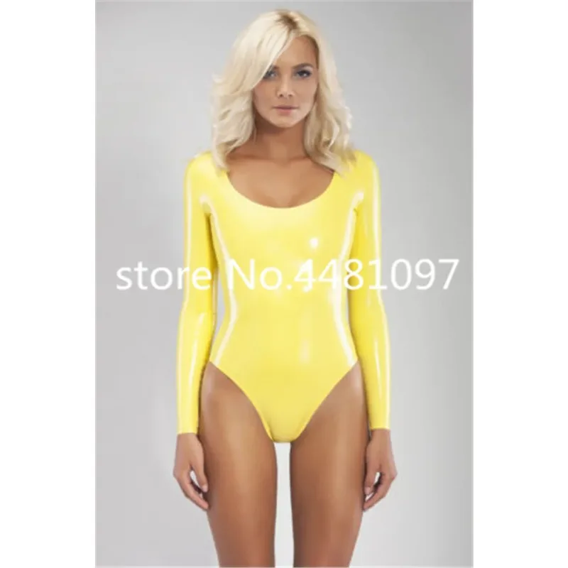 Latex Rubber Yellow Swimsuit Long Sleeve Bodysuit Leotard Jumpsuit Catsuit with Briefs Lingerie One Piece
Latex Rubber Yellow Swimsuit Long Sleeve Bodysuit Leotard Jumpsuit Catsuit with Briefs Lingerie One Piece