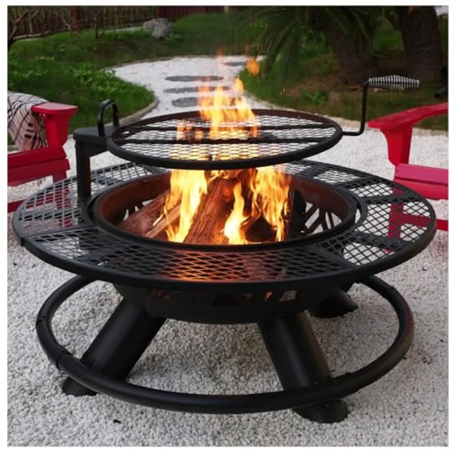 Red Mountain Valley 47 Outdoor Fire Pit with Adjustable Grill 2-in-1 Large Wood Burning Round FirePits for Patio and Backyard D
Red Mountain Valley 47 Outdoor Fire Pit with Adjustable Grill 2-in-1 Large Wood Burning Round FirePits for Patio and Backyard D