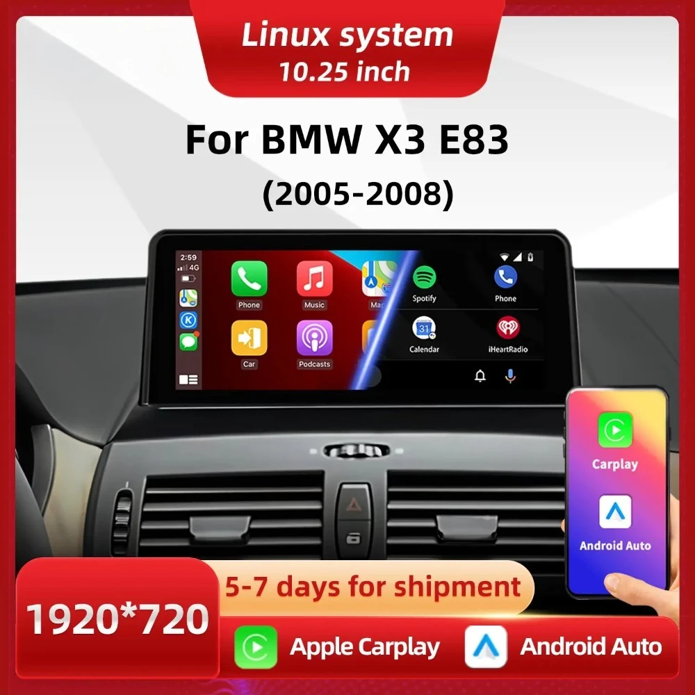 10.25 inch suitable for BMW X3 E83 car central control large screen navigation reversing image all-in-one machine player
10.25 inch suitable for BMW X3 E83 car central control large screen navigation reversing image all-in-one machine player