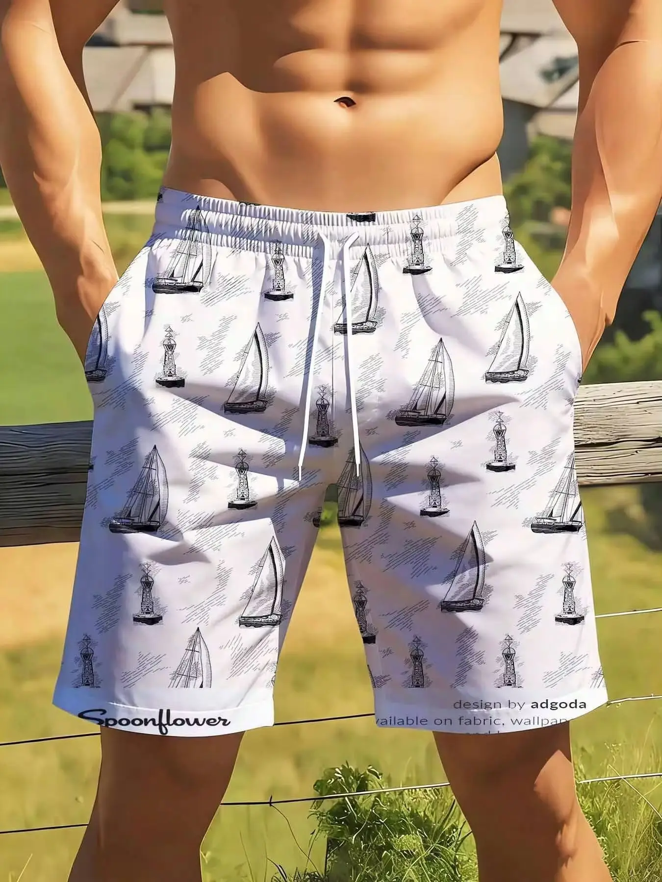 Sailboat Print Men's Swim Shorts Beachwear Summer Casual Shorts For Outdoor Activities And Vacation Wear
Sailboat Print Men's Swim Shorts Beachwear Summer Casual Shorts For Outdoor Activities And Vacation Wear