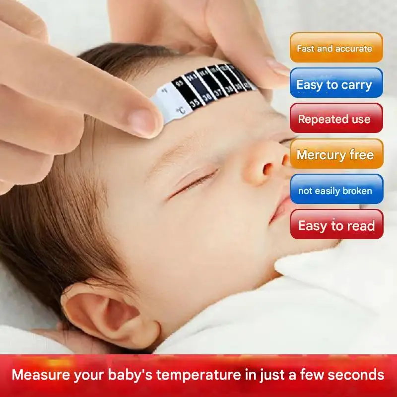 10/20/50/100 шт., быстрый термометр для лба, полоска для головы для ребенка, детский тест, наклейка с температурой, уход за ребенком, здравоохранение
10/20/50/100 шт., быстрый термометр для лба, полоска для головы для ребенка, детский тест, наклейка с температурой, уход за ребенком, здравоохранение