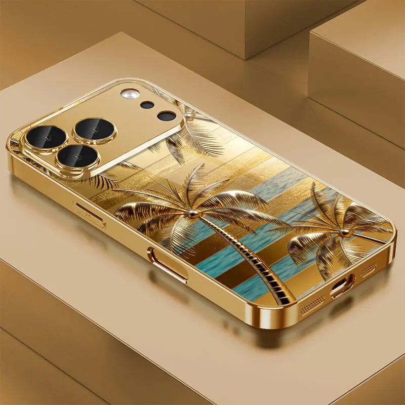 Shiny Tropical Palm Tree Gold Glass phone case fashion phone cases fundas Phone Case for iPhone 17、16、15、14、13、12pm Pro Plus
Shiny Tropical Palm Tree Gold Glass phone case fashion phone cases fundas Phone Case for iPhone 17、16、15、14、13、12pm Pro Plus