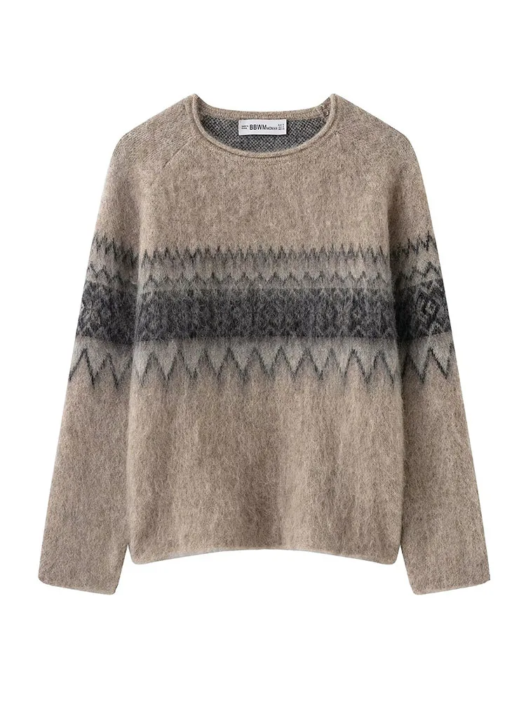 HH Women 2025 Winter Fashion Crew Neck Rubber Effect Jacquard Sweater Female Streetwear Casual Warm Long Sleeve Pullover Sweater
HH Women 2025 Winter Fashion Crew Neck Rubber Effect Jacquard Sweater Female Streetwear Casual Warm Long Sleeve Pullover Sweater