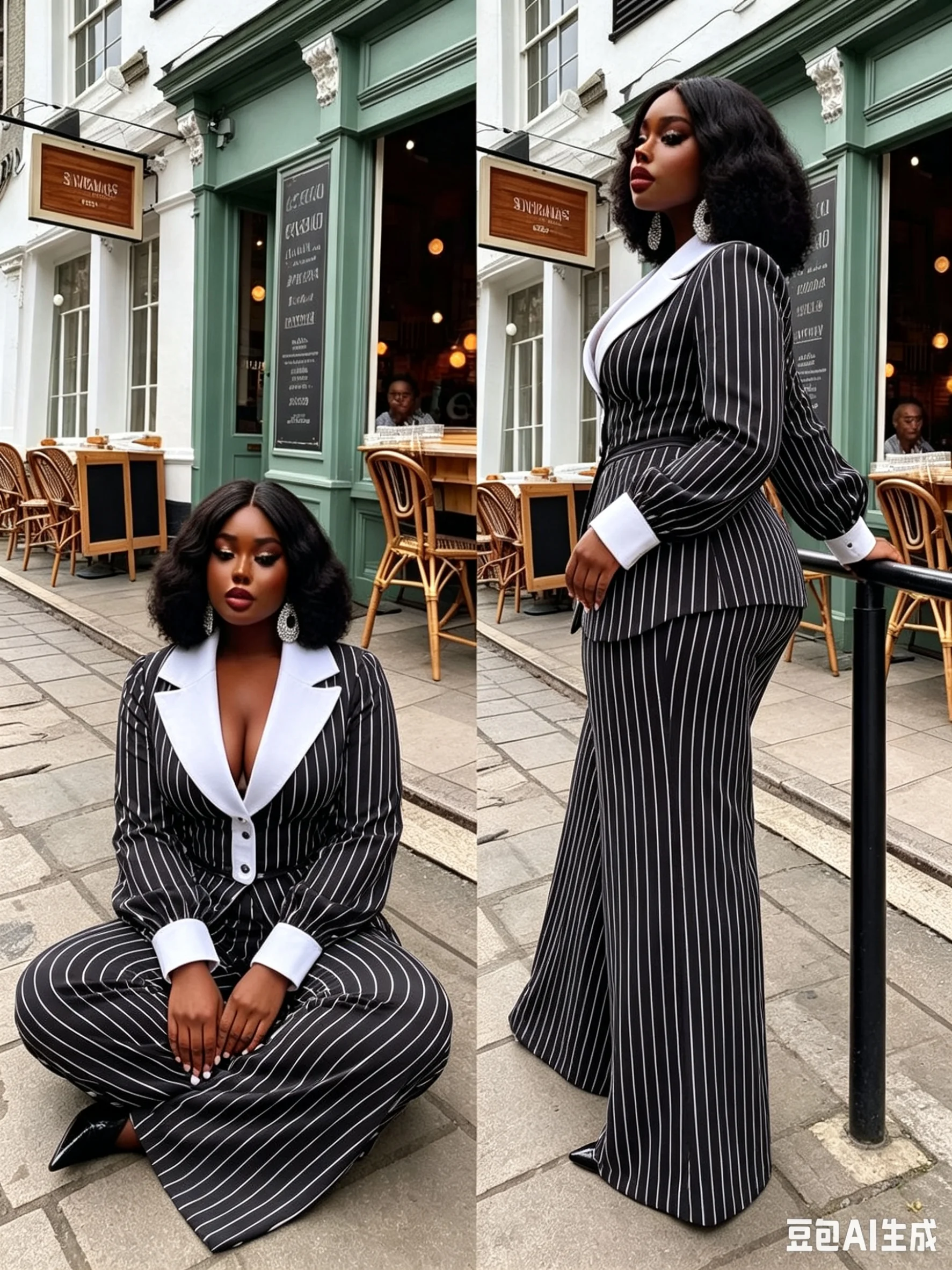 White Black Pinstripe Women Suit Set 2 Pcs Blazer Pants Trousers Formal Business Office Lady Jacket Wedding Coat Customized
White Black Pinstripe Women Suit Set 2 Pcs Blazer Pants Trousers Formal Business Office Lady Jacket Wedding Coat Customized
