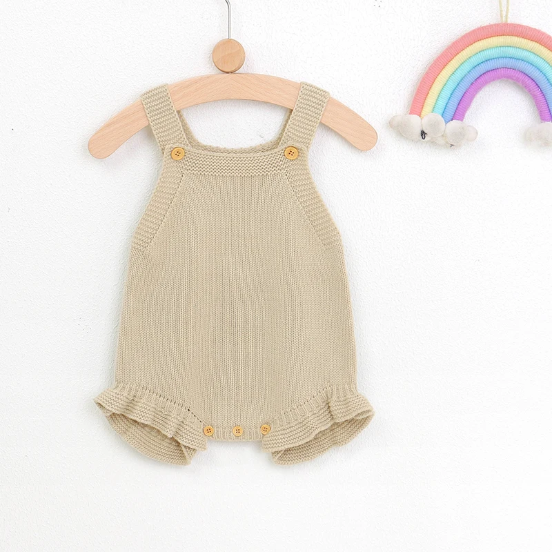 Newborn Baby Bodysuit Knitted Infant Child Jumpsuit Warm 0-18M Girl Boy Sling Clothes Fashion Solid Ruffles Summer Overalls Tops
Newborn Baby Bodysuit Knitted Infant Child Jumpsuit Warm 0-18M Girl Boy Sling Clothes Fashion Solid Ruffles Summer Overalls Tops