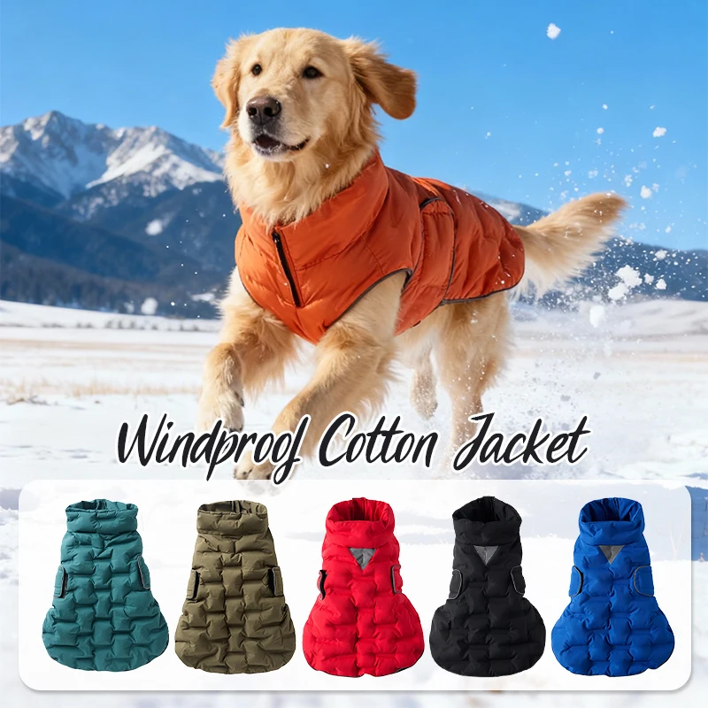 Dog Winter Cotton-padded Jacket Vest Windproof Warm Jacket Pet Coat For Small To Large Dogs Pet Clothes
Dog Winter Cotton-padded Jacket Vest Windproof Warm Jacket Pet Coat For Small To Large Dogs Pet Clothes