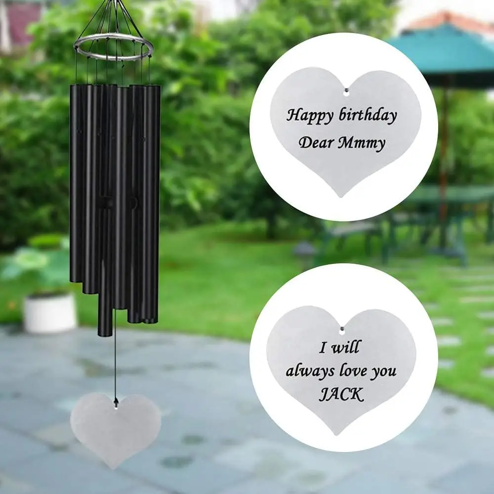Personalized Wind Chimes, Laser Engraved Wind Chimes for Memorial Gifts Birthday Gifts, Outdoors or Indoors, Hardened Aluminum
Personalized Wind Chimes, Laser Engraved Wind Chimes for Memorial Gifts Birthday Gifts, Outdoors or Indoors, Hardened Aluminum