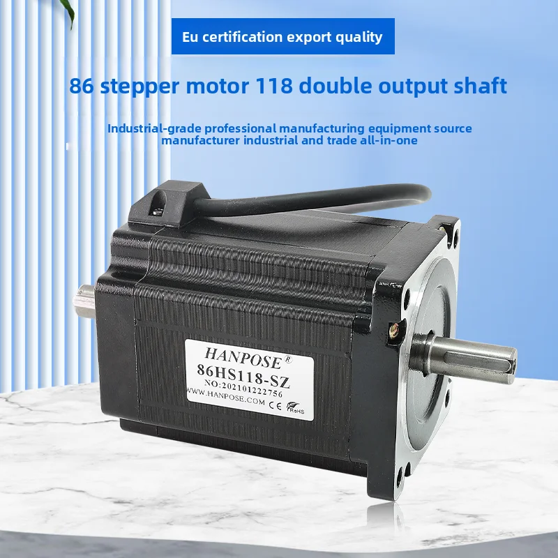 NEMA34 86 double output shaft stepper motor 118 height high torque high speed automation equipment accessories motor
NEMA34 86 double output shaft stepper motor 118 height high torque high speed automation equipment accessories motor