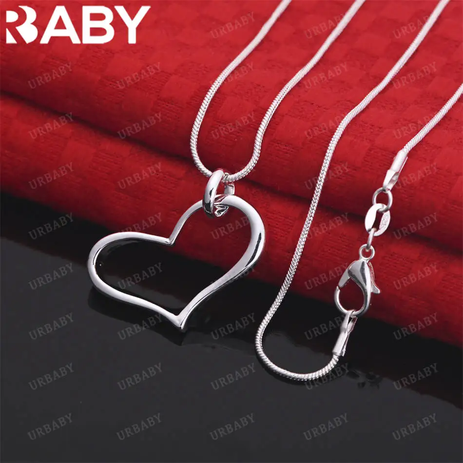 URBABY 40-75cm 925 Sterling Silver Heart Pendant Necklace For Women Anniversary Gift Popular Wild Fashion Romantic Jewelry
URBABY 40-75cm 925 Sterling Silver Heart Pendant Necklace For Women Anniversary Gift Popular Wild Fashion Romantic Jewelry