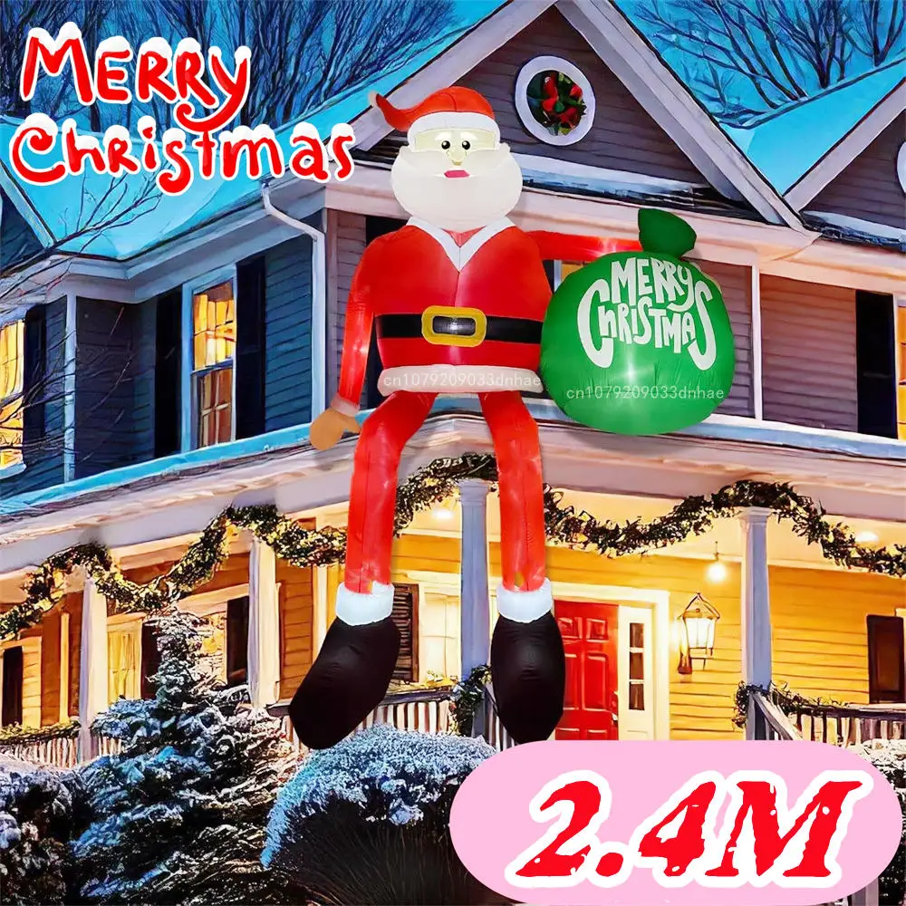 8FT Christmas Inflatable Sitting Santa Holding Gift Bags Built-in LED Lights Outdoor Home Cafe Decoration Party Yard Xmas Decor
8FT Christmas Inflatable Sitting Santa Holding Gift Bags Built-in LED Lights Outdoor Home Cafe Decoration Party Yard Xmas Decor